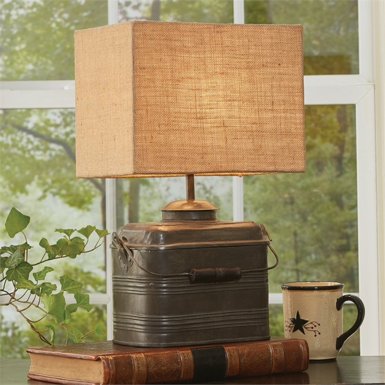 Miner's Lunchbox Lamp with Shade